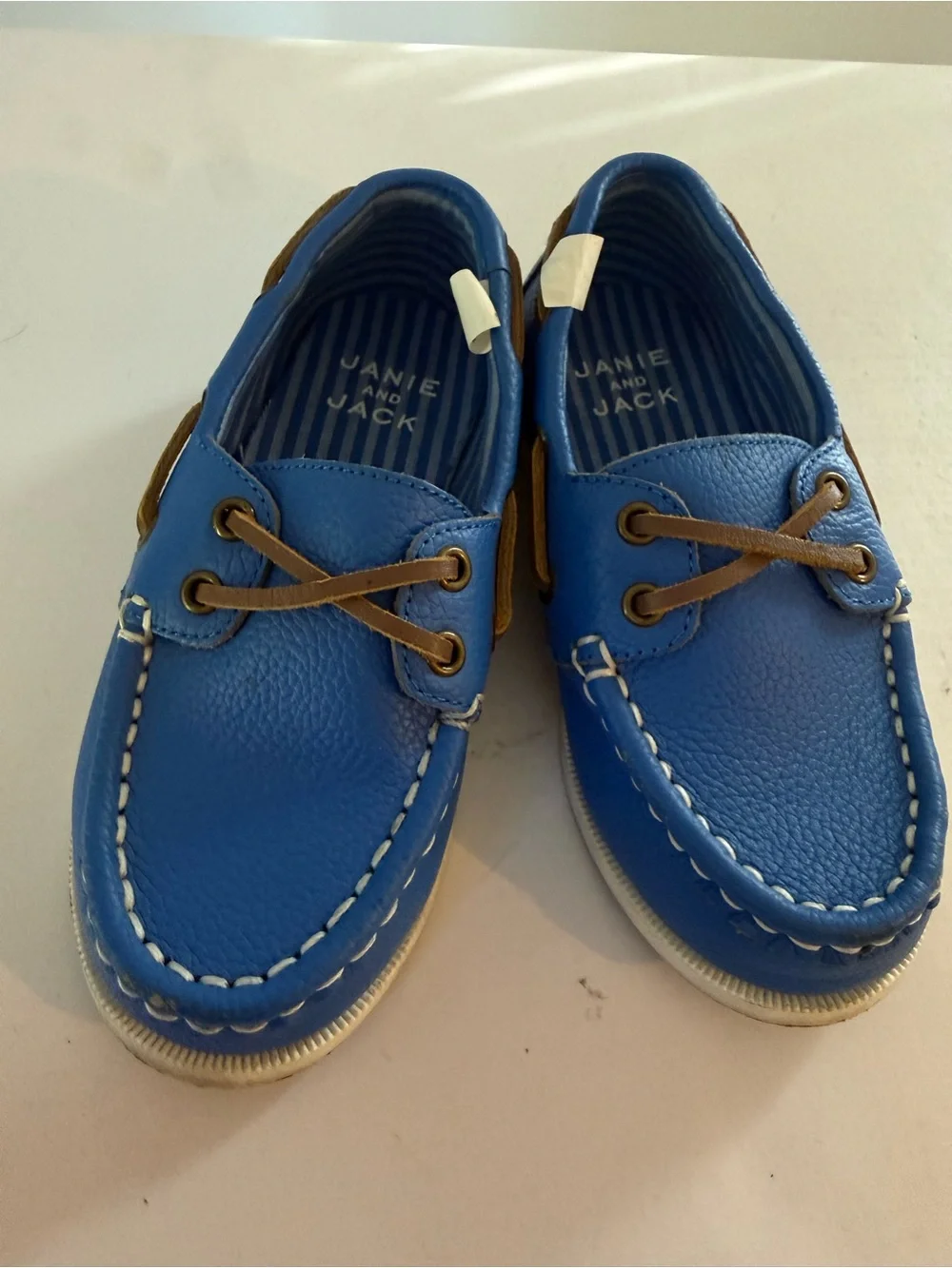 Janie And Jack Blue Boat Shoes Toddler Size 9  #Lux-K-SH